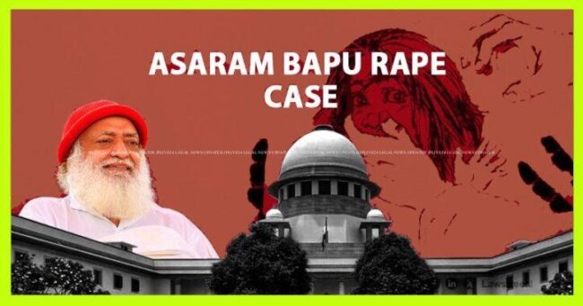 नाबालिग से बलात्कार मामले में मेडिकल आधार पर सजा निलंबित करने की स्वयंभू धर्मगुरु आसाराम बापू की याचिका को सुप्रीम कोर्ट ने किया खारिज 1 ASHARAM POCSO